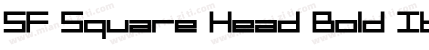 SF Square Head Bold Italic字体转换